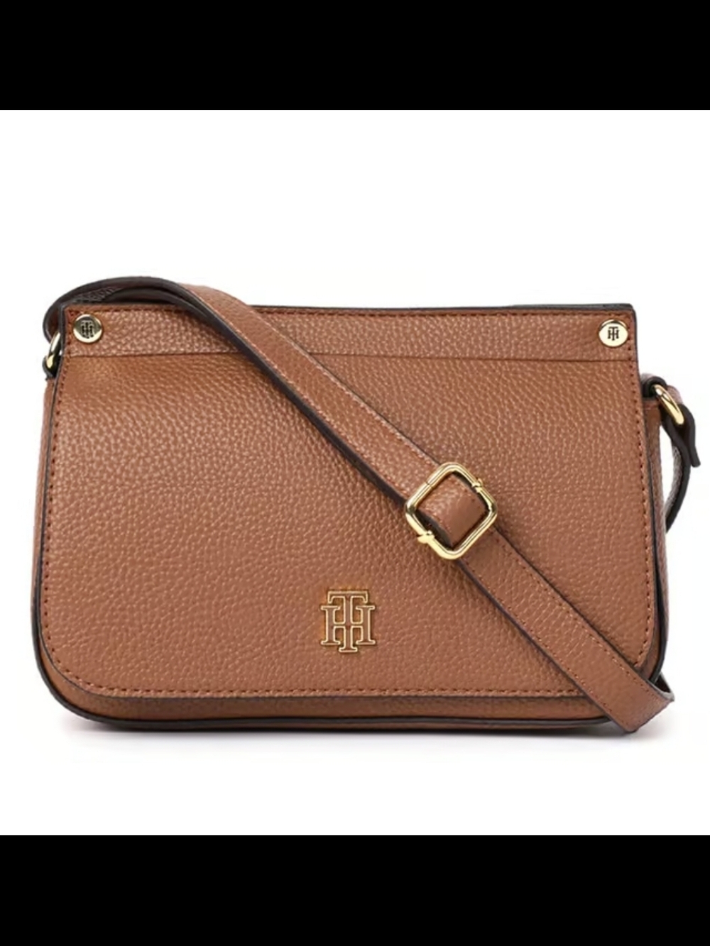 Tommy Hilfiger Tan Leather Crossbody Bag